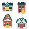 Big Dot of Happiness Christmas Village - DIY Shaped Holiday Winter Houses Cut-Outs - 24 Count